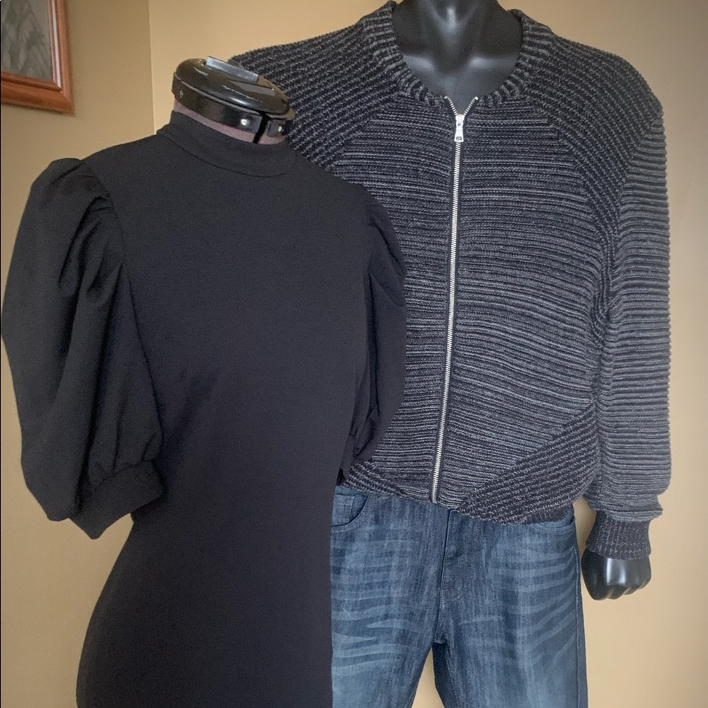 Charming Black Knit Mini Dress by Forever 21